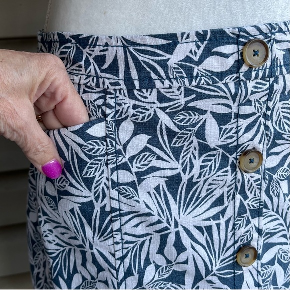 •LOFT• Floral Cotton Blend Lined Skirt - Size 10 - Picture 4 of 10